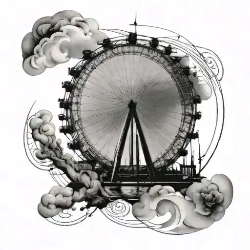 art surrealismo london eye tattoo design idea