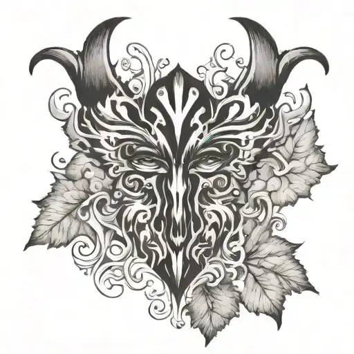 rorschach ink blot test pagan tattoo design idea