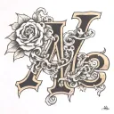 combination of the letters M, G, L and T. tattoo design idea