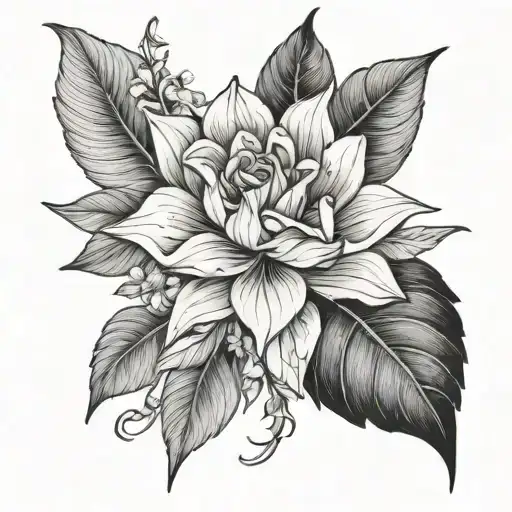 melissa plant tattoo design idea