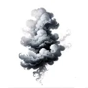 Coverup Clouds and Smoke tattoo design idea