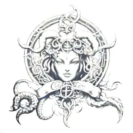 Cancer And Capricorn tattoo design idea