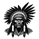 Apache Warrior tattoo design idea