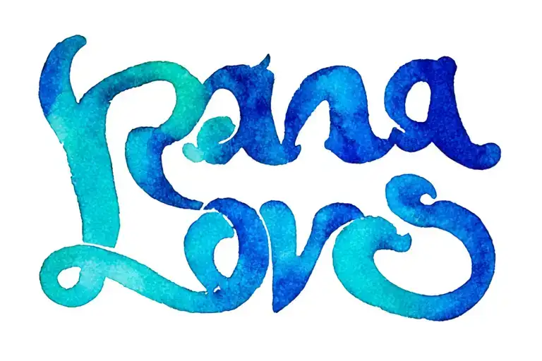 "Rana" Love symbol tattoo design idea