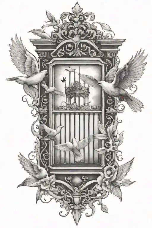 my brothers keeper heaven gates doves flying tattoo design idea