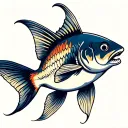 goldfish with a shark fin tattoo design idea