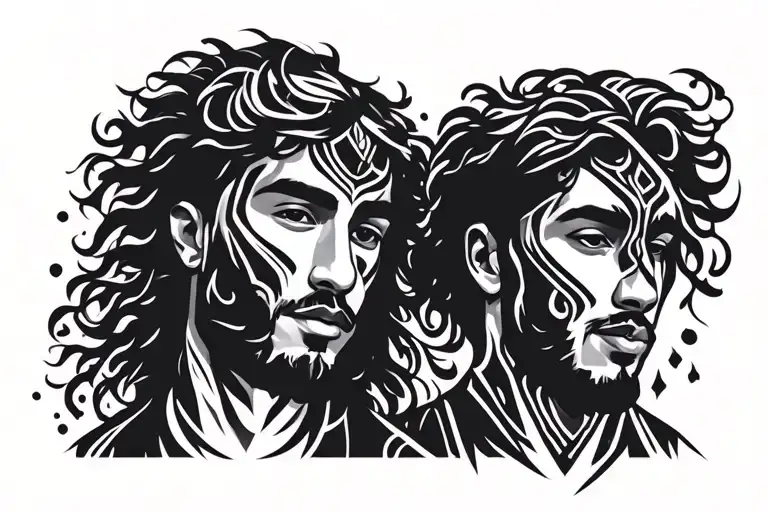 gay couple going tattoo design idea