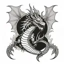 small dragon tattoo design idea