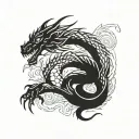 small dragon tattoo design idea