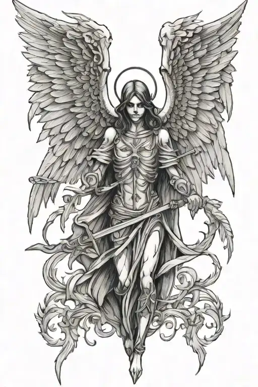 Angel of death  tattoo design idea