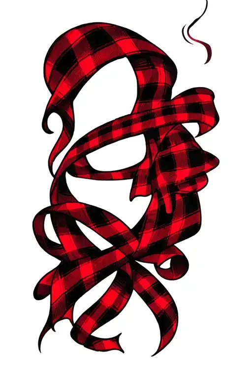 red and black plaid design tattoo design idea