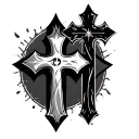 3 Crosses tattoo design idea