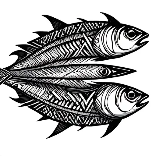 sardine tattoo design idea
