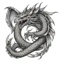 Dragon Ouroboros tattoo design idea