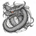 Dragon Ouroboros tattoo design idea