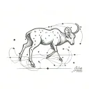 aries constellation tattoo design idea