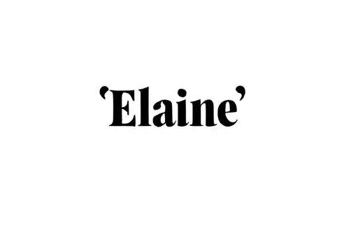 "Elaine " tattoo design idea