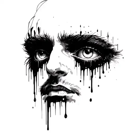 oedipus bleeding eyes tattoo design idea