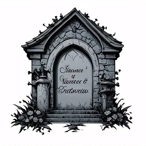 Graveyard tattoo design idea