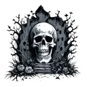 Graveyard tattoo design idea