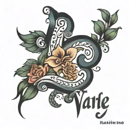 name written  Natalie tattoo design idea