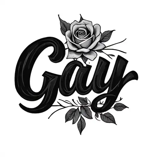 The tattoo will be a word, and it will be a word: Gay in cursive... tattoo design idea