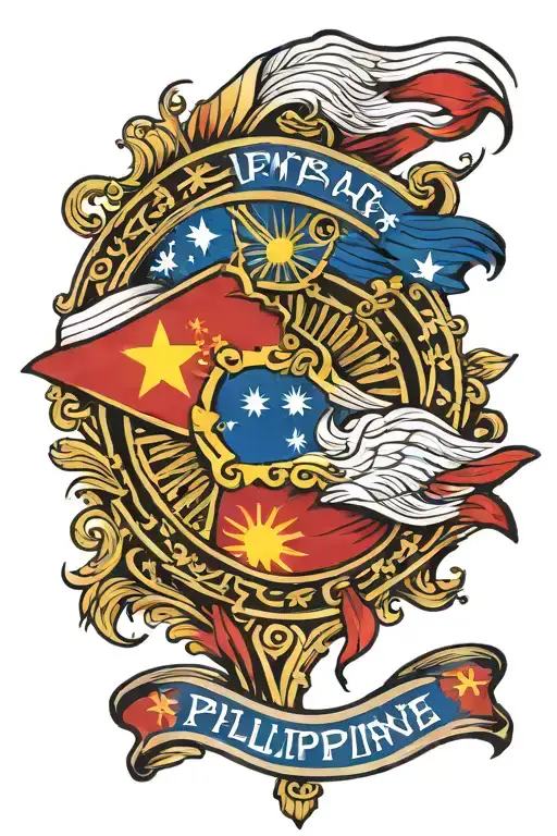 philippine flag tattoo design idea