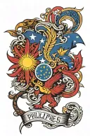 philippine flag tattoo design idea