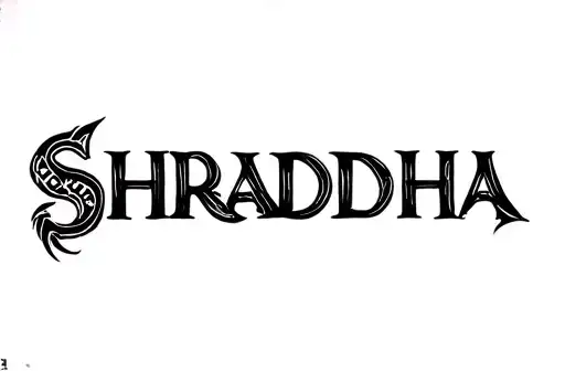 "Shraddha " tattoo design idea