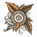 infinity symbol with feather feather feather tattoo design idea