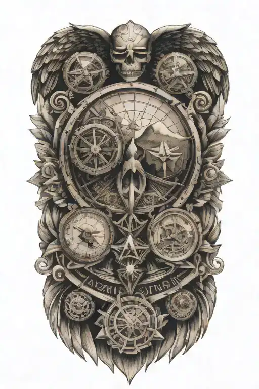 travel themed tattoo tattoo design idea