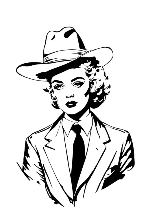 Bonnie And Clyde inspired design tattoo design idea