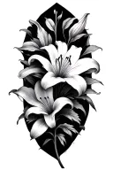 lilly flower tattoo design idea