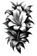 lilly flower tattoo design idea