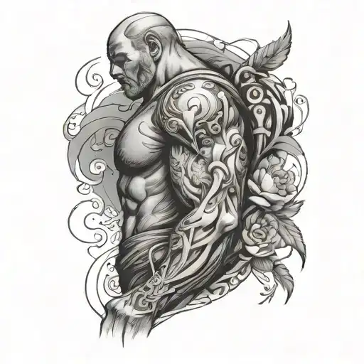 On Triceps tattoo design idea
