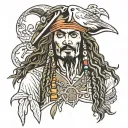 jack sparrow tattoo design idea