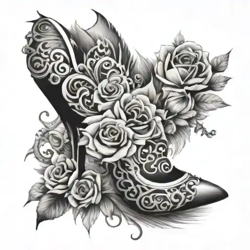 stiletto tattoo design idea