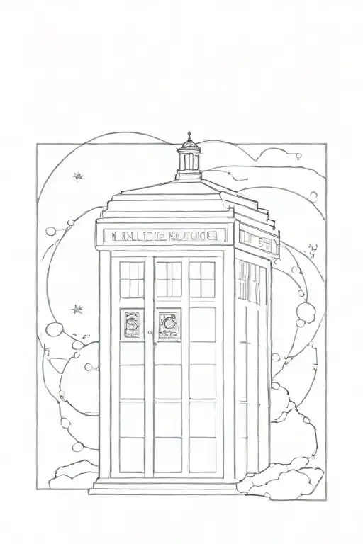 Tardis tattoo design idea