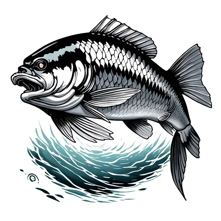 Arowana Seaman tattoo design idea