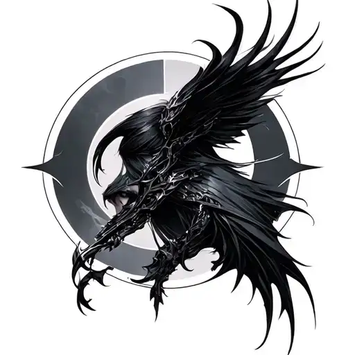 Lelouch Vi britannia Cyber sigilism tattoo design idea