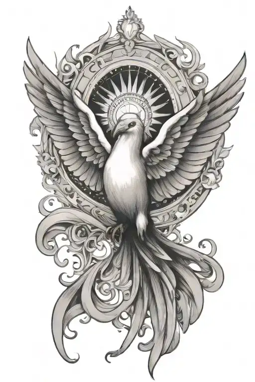 holy spirit tattoo design idea