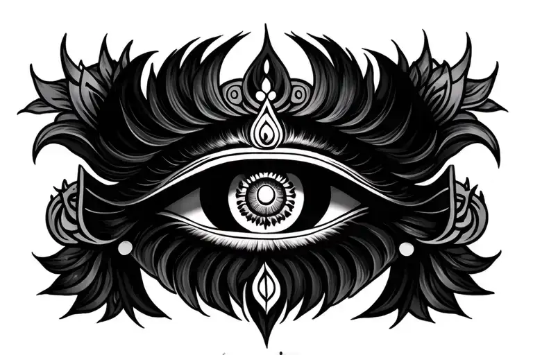 shiva third eye tattoo design idea