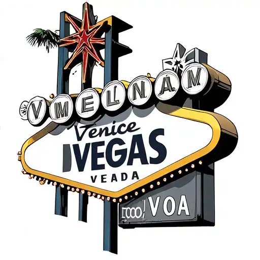 from Venice to Vegas sign tattoo design idea