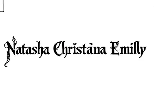 "Natasha Christina Emily " tattoo design idea