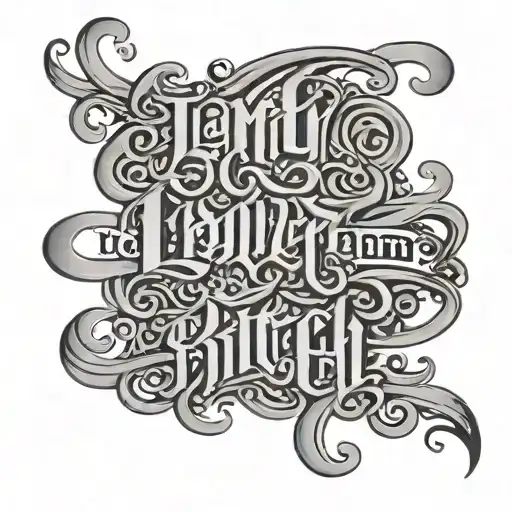 lmy love, you bitch  ambigram words Anurag tattoo design idea