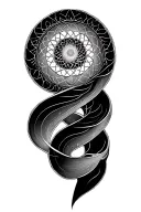 Alex Grey tool fibonacci spiral tattoo design idea