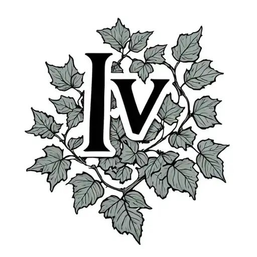 Ivy vines the name Ivy plant tattoo design idea