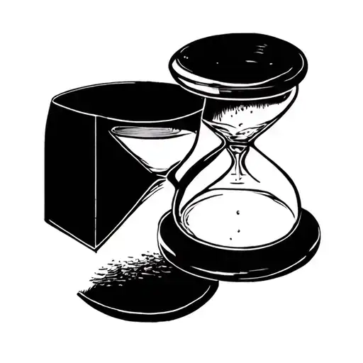 Straight Edge hourglass tattoo design idea