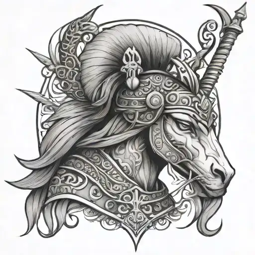 Persian warrior tattoo design idea