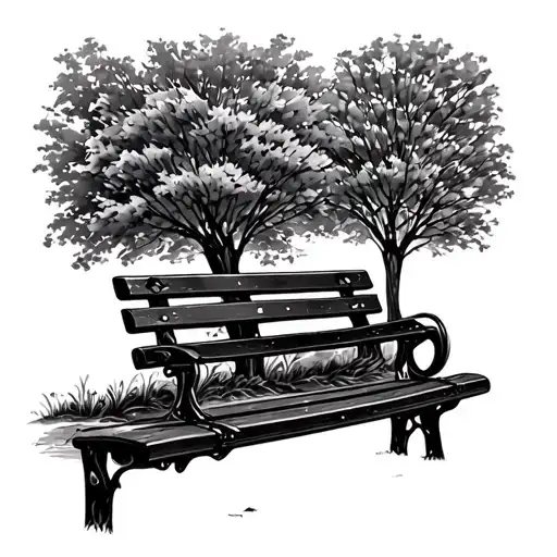 Park Bench tattoo design idea